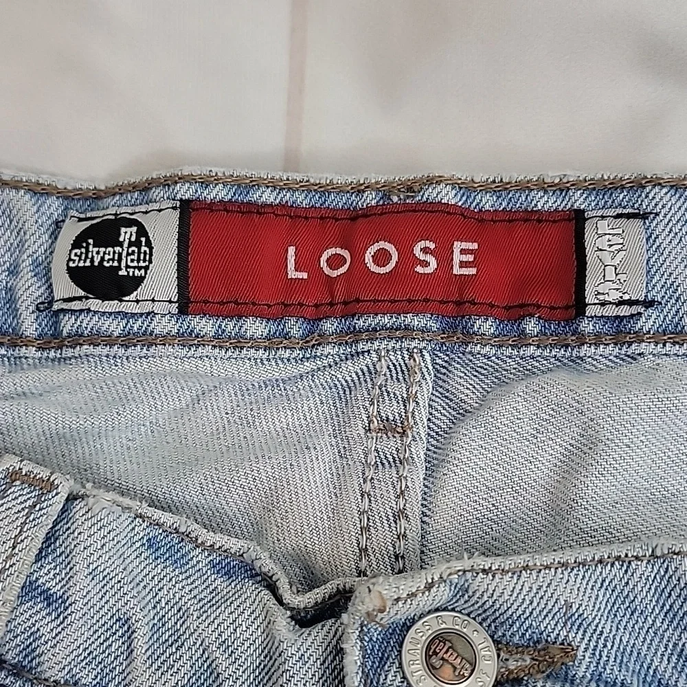 Levis Vintage SilverTab Loose Fit Mens Jean Shorts Light Wash size 36 from 1997